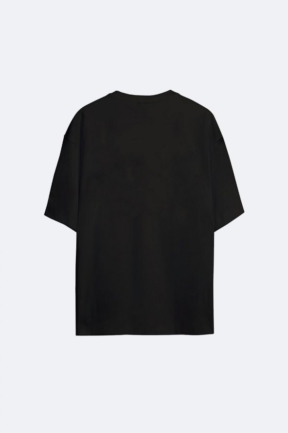 Diadof AYYA Unisex Oversize Siyah Kravatli Kedi T-Shirt - 4