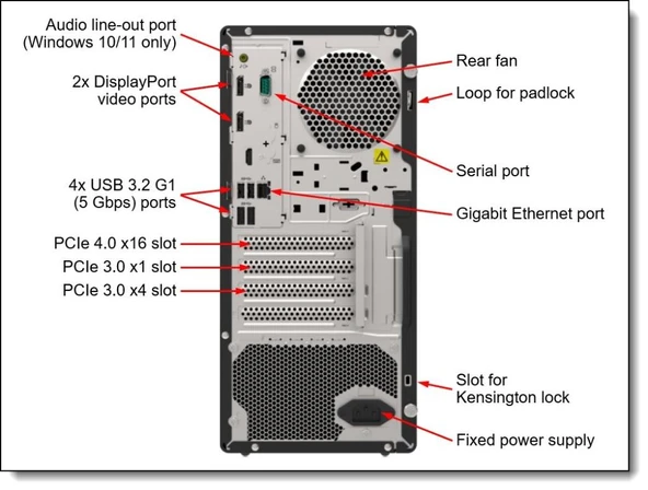 Lenovo ST50 V2 7D8JA043EA Xeon E-2324G 16Gb 2x960G Ssd 500W Tower - Resim 2