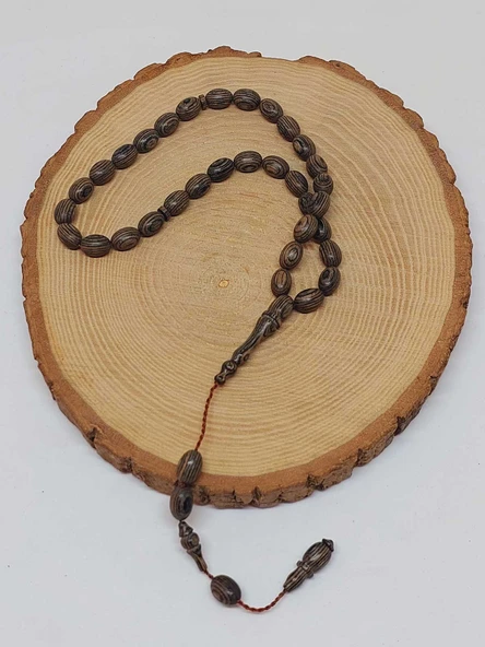 Kafur Ağacı Badem Kesim 33lük Tesbih 6.5*9mm (55832) - Resim 4