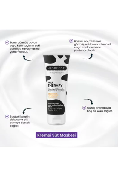 Morfose Kremsi Süt Saç Maskesi Milk Therapy 75 ml - 3