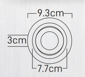 Maxled Sıva Altı GU-10 Duylu Yuvarlak Siyah Dekoratif Spot Kasa MX-2046 - Resim 2