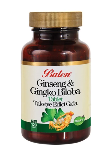 Ginseng Gingko Biloba Takviye Edici Gıda 720 Mg X 120 Tablet Ginkgo Ginko