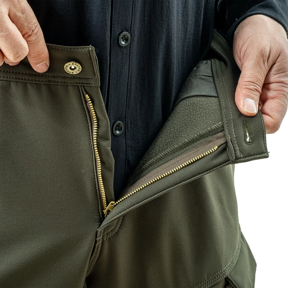 İçi Polarlı Softshell Pantolon - Su Rüzgar Geçirmez - Savage - Haki - Tactical Pantolon - 7