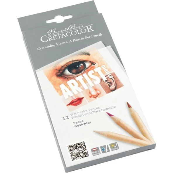 Cretacolor Artist Studio Watercolor Pencils Faces Set 12’li ürün görseli 1