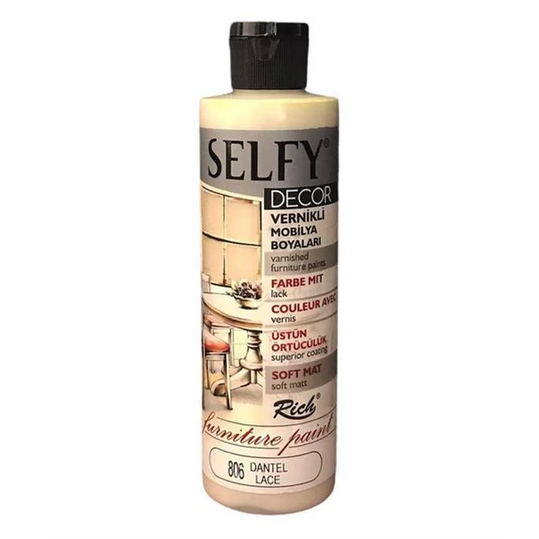 Rich Selfy Decor Vernikli Mobilya Boyası 240 cc Dantel ürün görseli 1