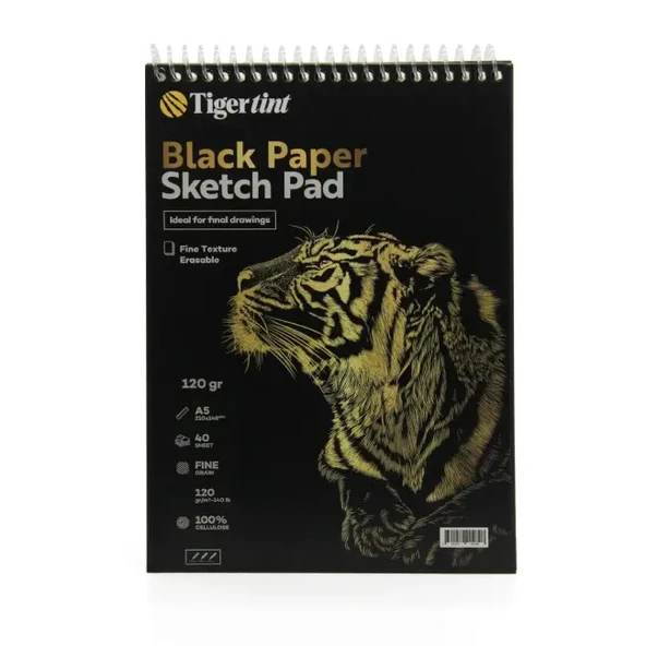 Tigertint Eskiz Defteri Siyah A5 120gr 40 Yaprak - Resim 2