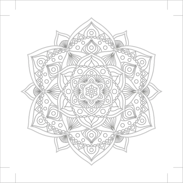 Art Tuval Mandala Desen 1 Tuval 40x40 cm ürün görseli