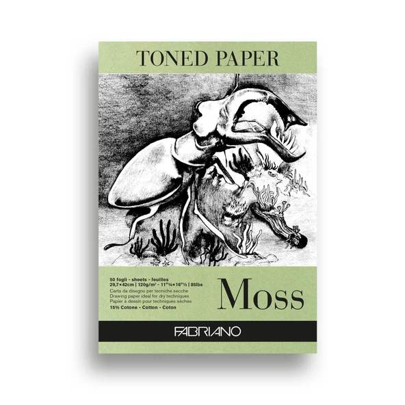 Fabriano Toned Paper Moss Rengi Eskiz Blok A3 120 g 50 Yaprak ürün görseli 1