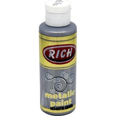 Rich Akrilik Boya Metalik 120 cc Antik Gümüş 863 ürün görseli 1
