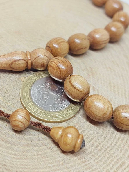 Kör Diken Ağacı Badem Kesim 33lük Tesbih 8*11mm (55852) - Resim 3