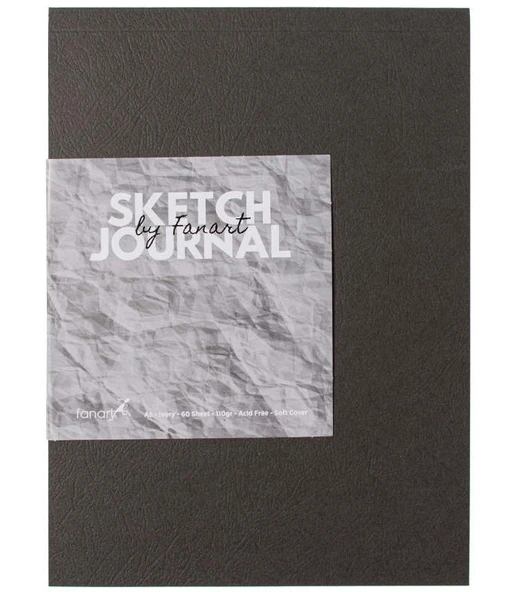 Fanart Sketch Journal A5 Ivory Kağıt Gri Kapak 110gr 60yp - Resim 2