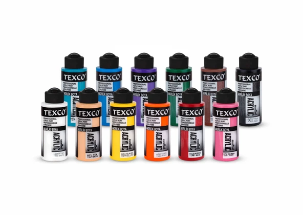 Rich Texco 110 cc Excellent Akrilik Boya Seti 12 Li - Resim 2
