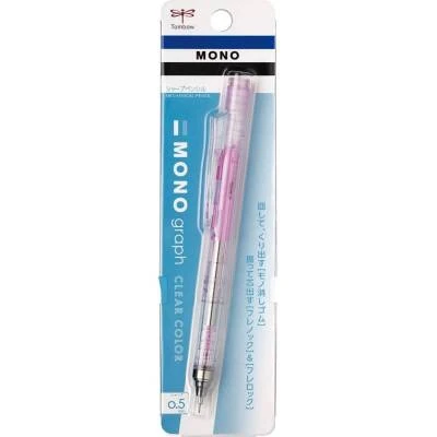 Tombow Mono Graph Mekanik Kurşun Kalem 0.5mm Şeffaf Pembe ürün görseli 1