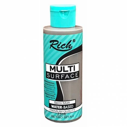 Rich Multi Surface Akrilik Boya 120ml 2316 Retro Siyah ürün görseli 1