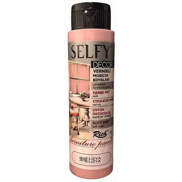 Rich Selfy Decor Vernikli Mobilya Boyası 500 cc Elizya ürün görseli 1