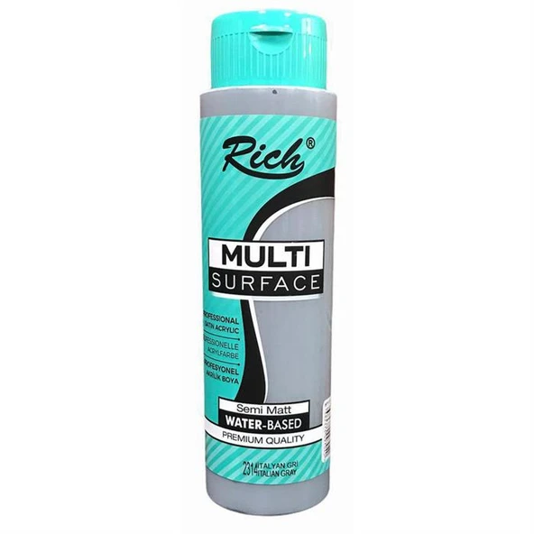 Rich Multi Surface Akrilik Boya 500 ml 2314 İtalyan Gri ürün görseli 1