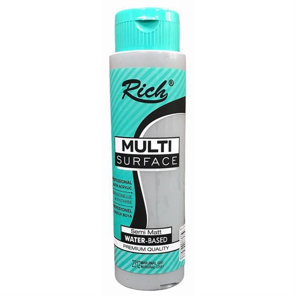 Rich Multi Surface Akrilik Boya 500 ml 2312 Marjinal Gri ürün görseli 1