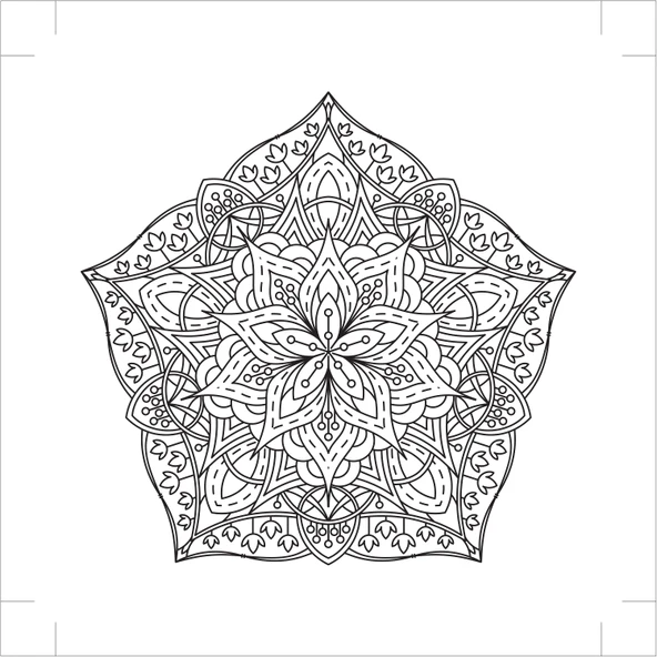 Art Tuval Mandala Desen 3 Tuval 40X40 cm ürün görseli 1