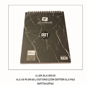 Alex Schoeller Dot Grid Noktalı Defter A5 90 gr 60 yp ürün görseli 1