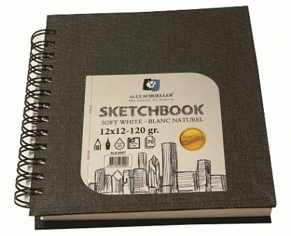 Alex Schoeller Sketch Book Eskiz Defteri 12x12 cm 120 g 70 Yaprak ürün görseli 1