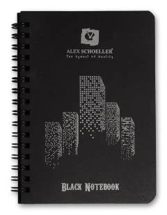Alex Schoeller Black Notebook A5 Siyah Defter 120 gr. 60 yp. Spiralli
