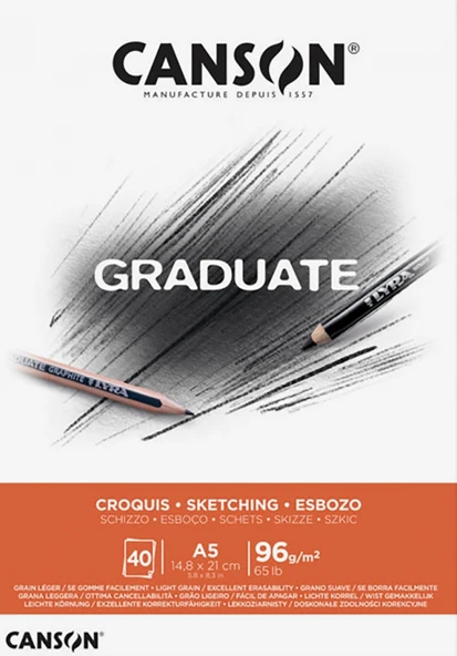 Canson Graduate Eskiz Blok 96 g A5 40 Yaprak