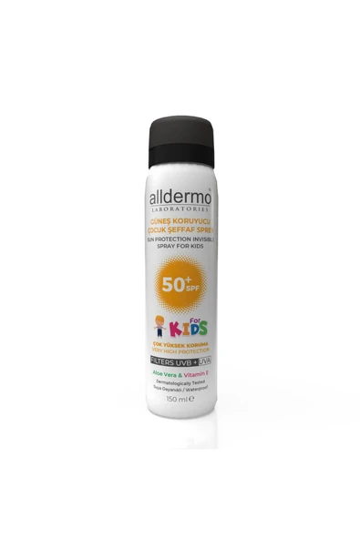 Alldermo Spf50+ Kids Invisible Aerosol 150ml Sprey