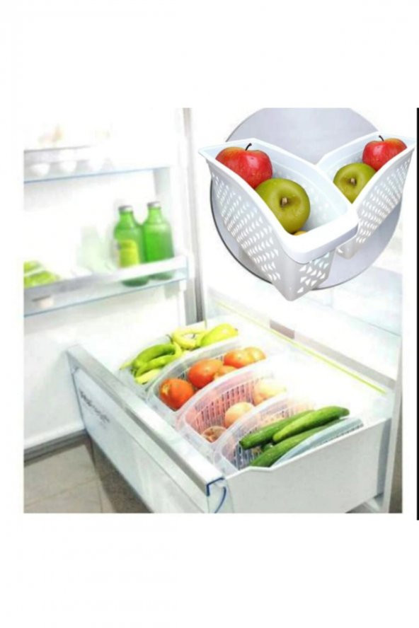 3 Adet Buzdolabı Düzenleme Sepeti - 2
