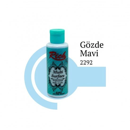 Rich Multi Surface Akrilik Boya 120ml 2292 Gözde Mavi ürün görseli 1