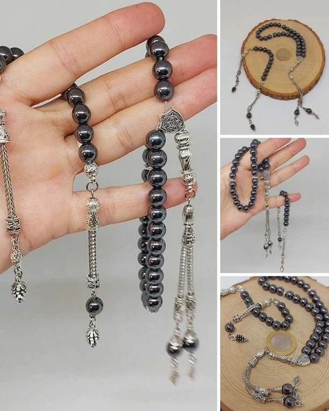 Hematit Taşı 33lük Ve Zaza (Sallamalık) Tesbih Seti 8mm (55862) ürün görseli