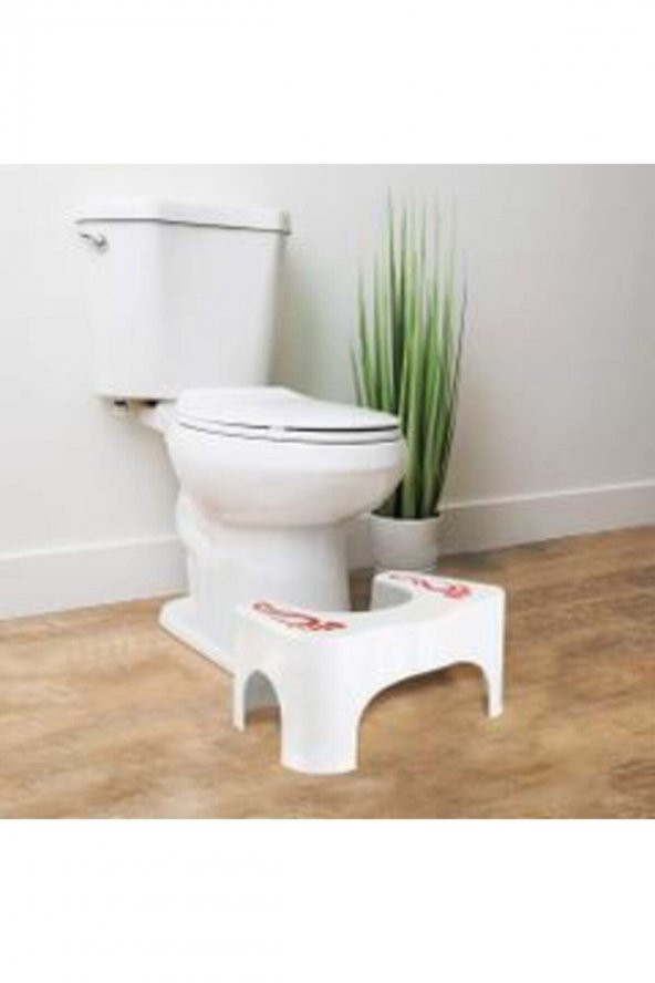 MCBLUE Beyaz Kırmızı Klozet Taburesi - 2