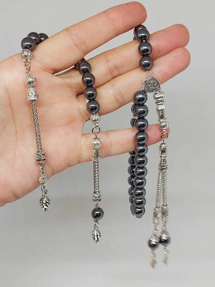 Hematit Taşı 33lük Ve Zaza (Sallamalık) Tesbih Seti 8mm (55862) - Resim 4