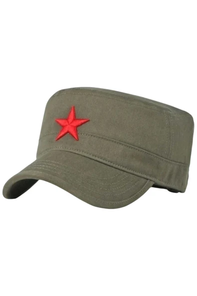 Unisex Pamuklu Yıldızlı Castro Şapka - 3