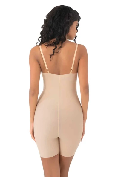 Kadın Lazer Kesim İnceltici ve Toparlayıcı Tam Boy Askılı Korse - Resim 7