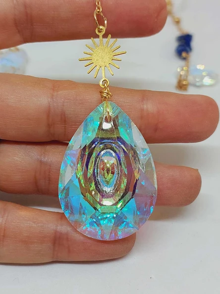 Kelebek Sembollü Selenit Taşlı Güneş Kapanı (55870) - Resim 3