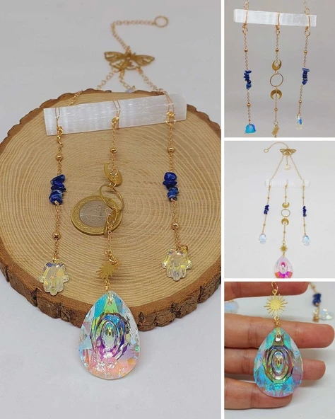 Kelebek Sembollü Selenit Taşlı Güneş Kapanı (55870) ürün görseli