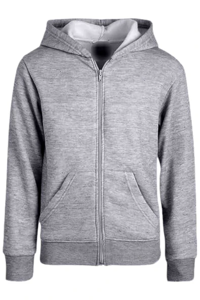 Çocuk Unisex Pamuklu Kapüşonlu Fermuarlı Sweatshirt