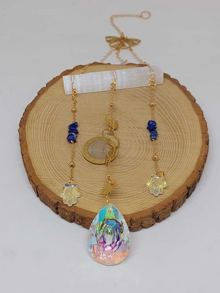 Kelebek Sembollü Selenit Taşlı Güneş Kapanı (55870) - Resim 7