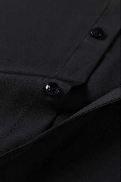 Slim Fit Kravatlık Uzun Kol Kolay Ütü Nefes Alan Dört Mevsim Slim Fit Erkek Gömlek 2'li Set - 4