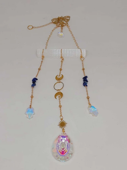 Kelebek Sembollü Selenit Taşlı Güneş Kapanı (55870) - Resim 8