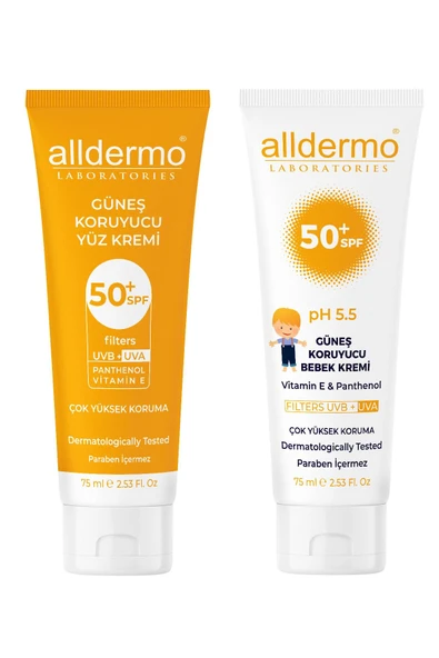 Alldermo Güneş Koruma 2'li Krem Seti