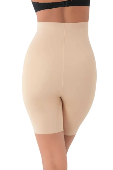 Kadın Dikişsiz İnceltici ve Toparlayıcı Lazer Kesim Yüksek Bel Paçalı Korse - Resim 5