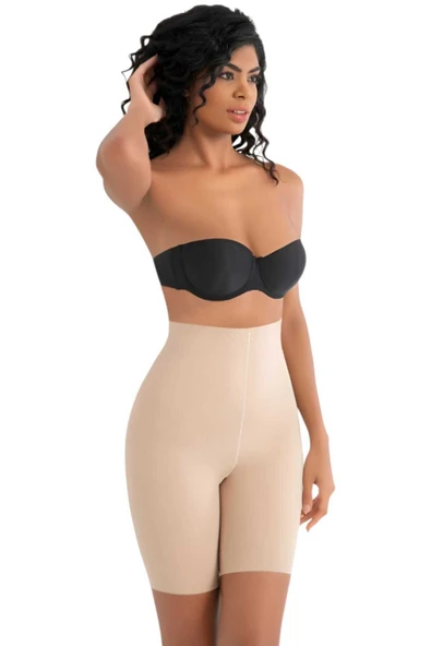 Kadın Dikişsiz İnceltici ve Toparlayıcı Lazer Kesim Yüksek Bel Paçalı Korse - Resim 8