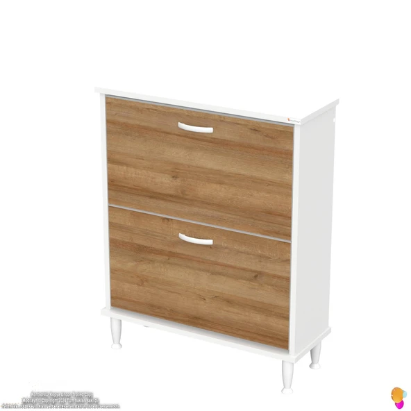 Modilayn UMAY Asma Kapı Önü 72x90x25,5 cm’ lik 2 Düşer Kapak 4 Göz Bölmeli Ayakkabılık - 8