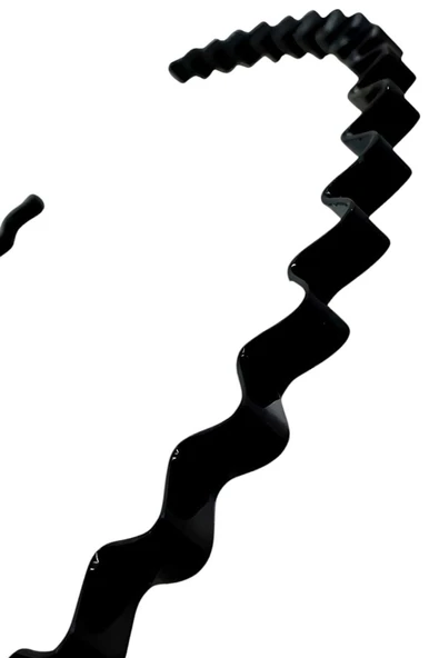 Unisex Siyah Kaliteli Metal 5'li Günlük Kullanım Ve Sporcu Saç Tacı - 6