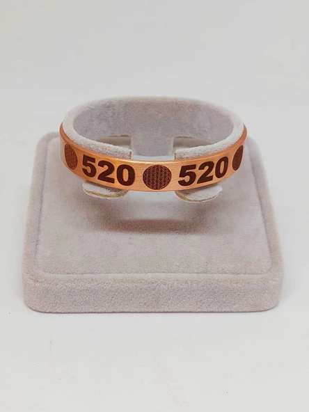 Yaşam Çiçeği Sembollü Sayı Sekanslı Bakır Bileklik (55690) - Resim 2