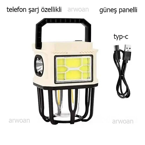 arwoan çok işlevli kamp lambası el feneri - 3