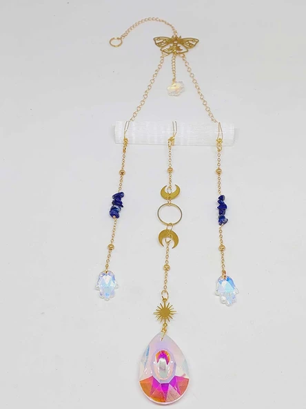 Kelebek Sembollü Selenit Taşlı Güneş Kapanı (55870) - Resim 2