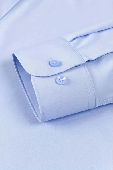 Slim Fit Kravatlık Uzun Kol Kolay Ütü Nefes Alan Dört Mevsim Slim Fit Erkek Gömlek - 4