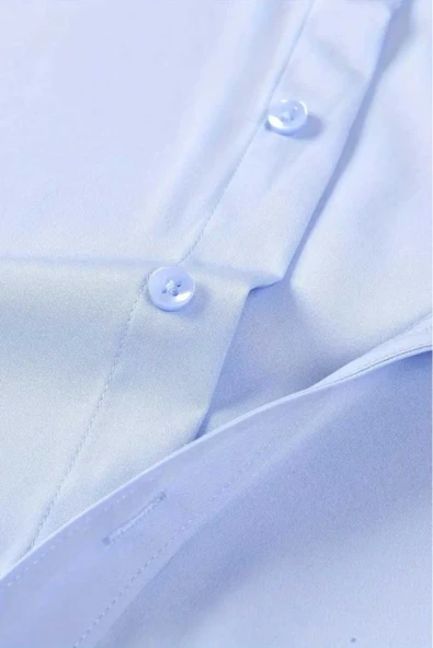 Slim Fit Kravatlık Uzun Kol Kolay Ütü Nefes Alan Dört Mevsim Slim Fit Erkek Gömlek - 8